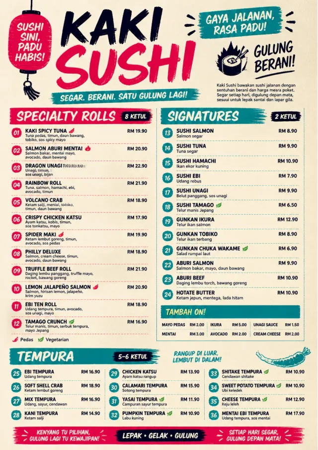 Street Stall Energy sushi-menu menu template preview