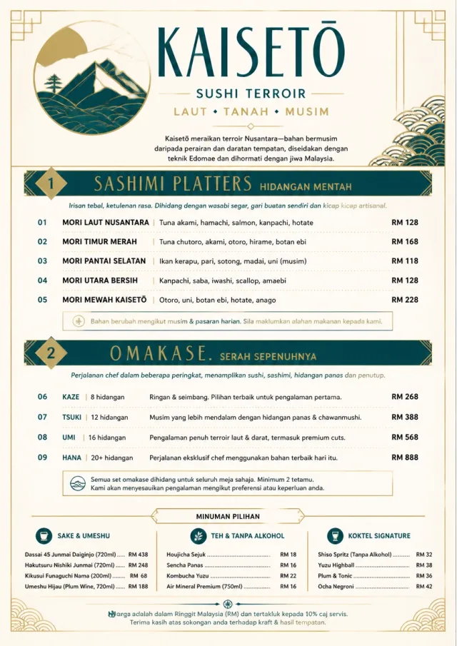 Fine Regional sushi-menu menu template preview