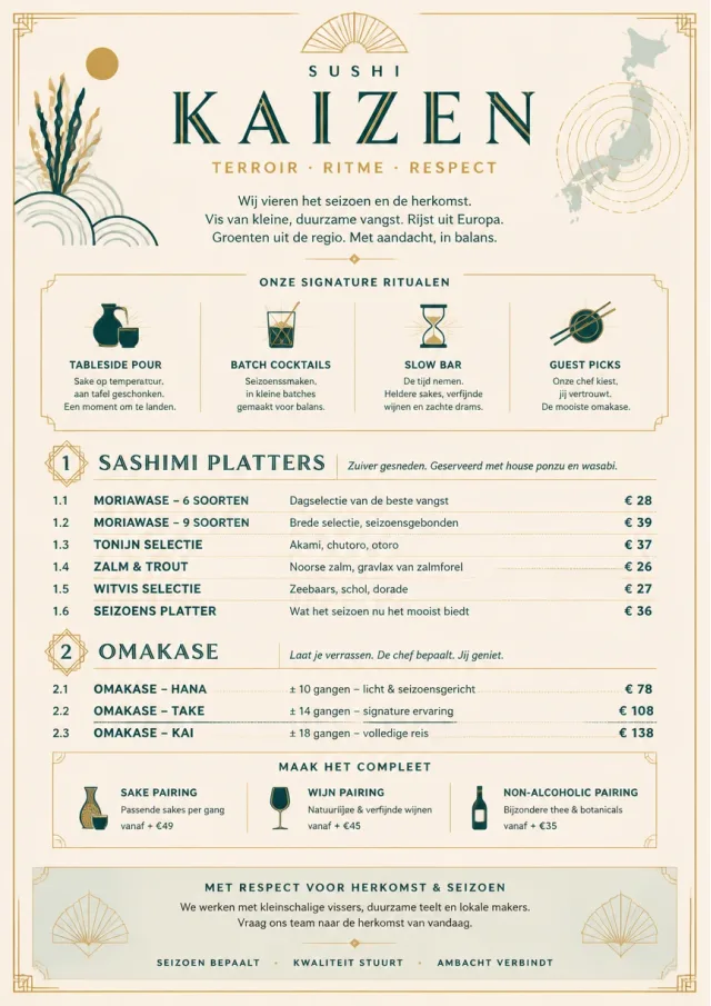 Fine Regional sushi-menu menu template preview