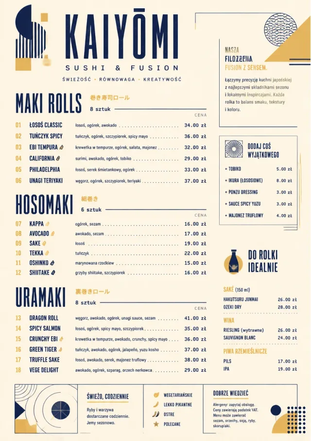 Modern Fusion sushi-menu menu template preview