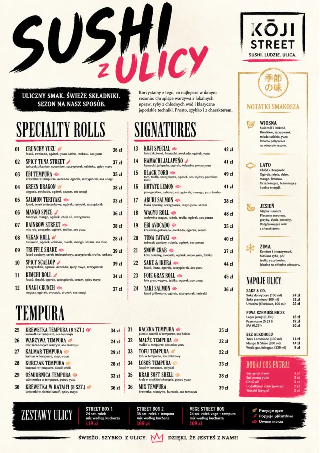 Street Stall Energy sushi-menu menu template preview