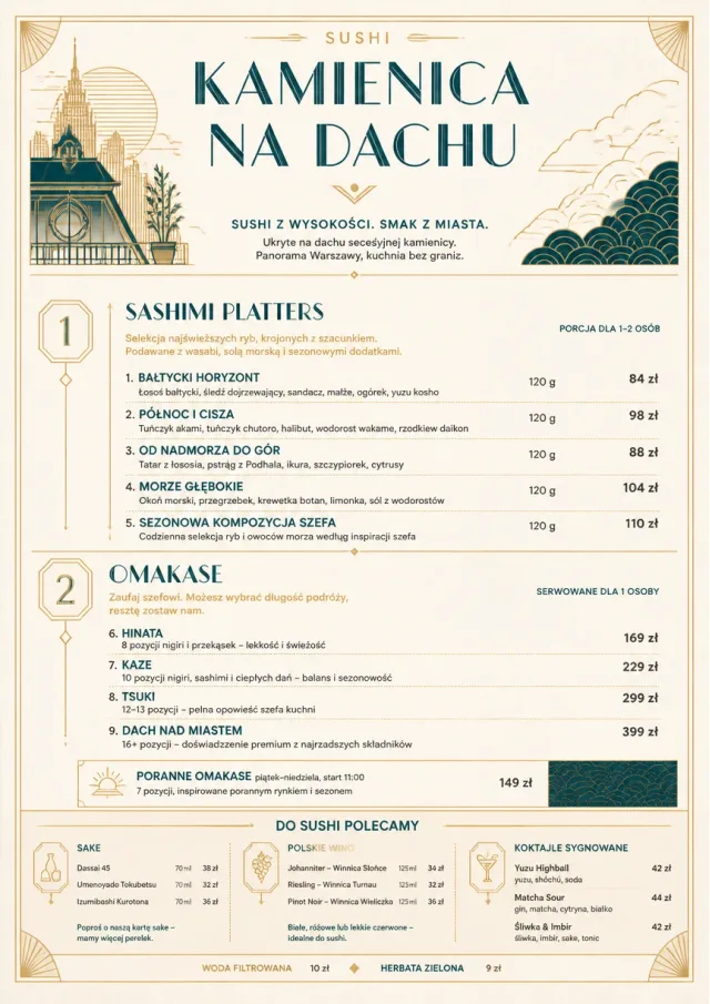 Fine Regional sushi-menu menu template preview
