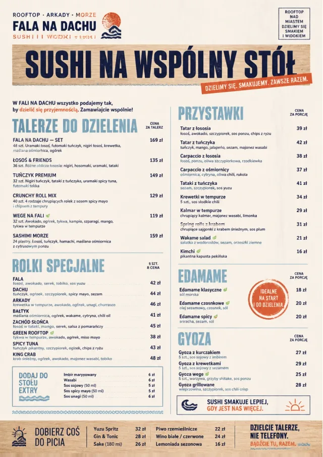 Family Style Feast sushi-menu menu template preview