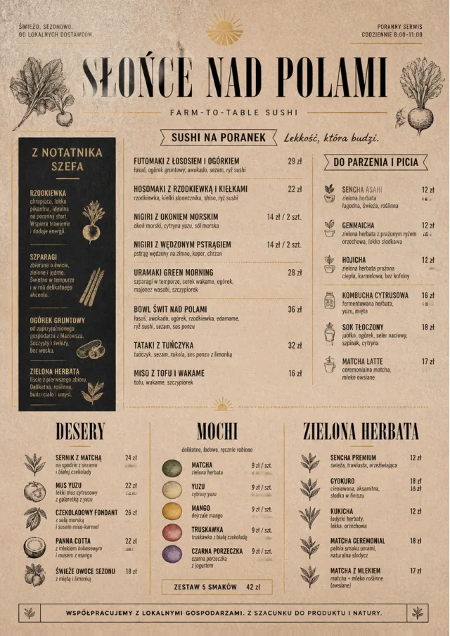 Farm Table Rustic sushi-menu menu template preview