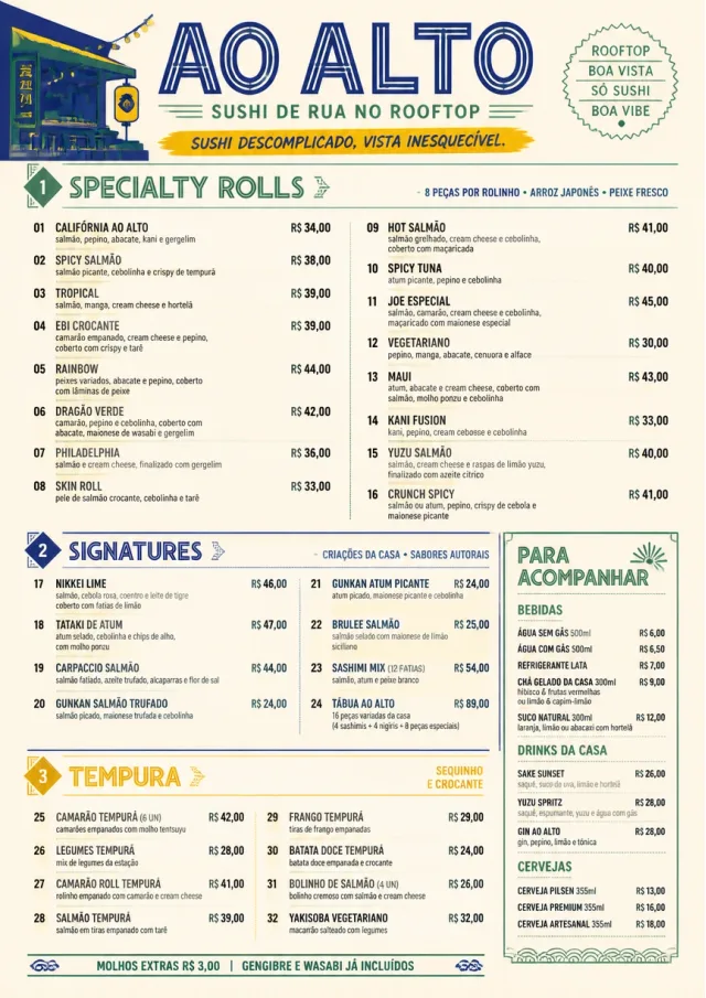 Street Stall Energy sushi-menu menu template preview