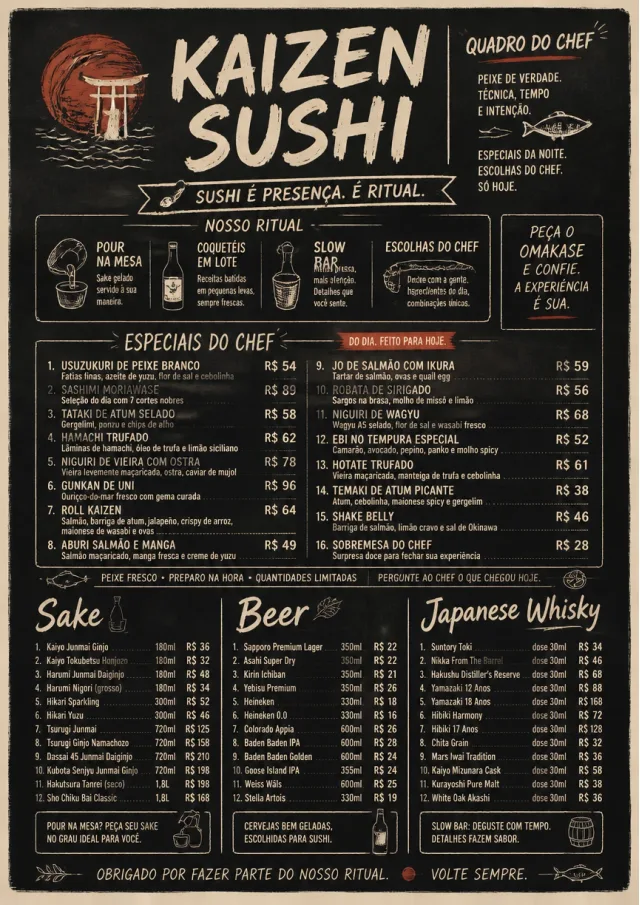 Chef Specials Board sushi-menu menu template preview