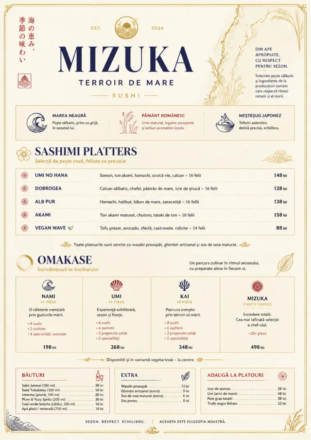 Fine Regional sushi-menu menu template preview