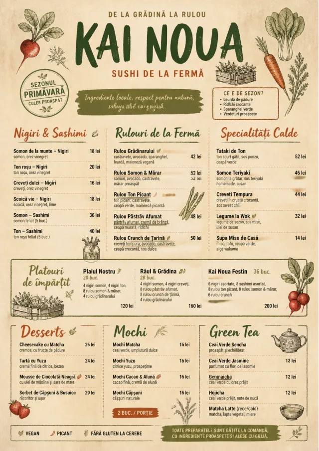 Farm Table Rustic sushi-menu menu template preview