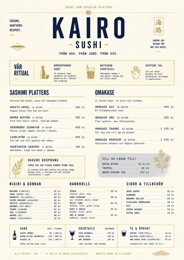 Fine Regional sushi-menu menu template preview