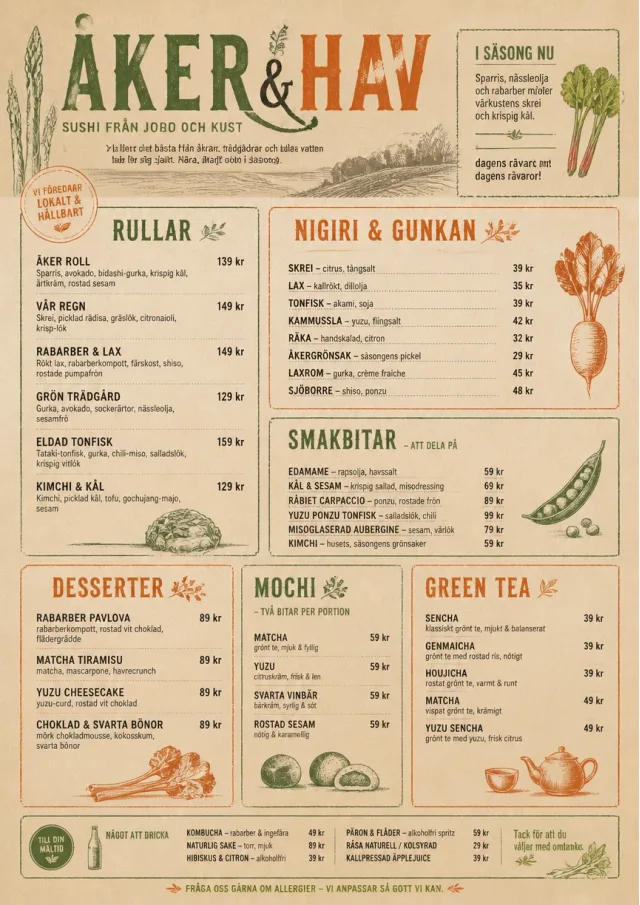 Farm Table Rustic sushi-menu menu template preview