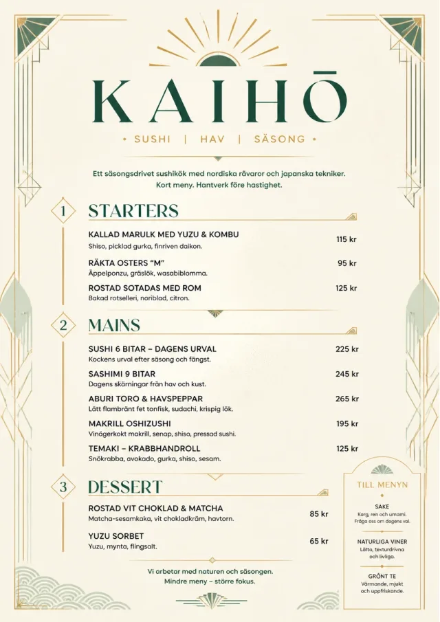 Chef Carte Brève sushi-menu menu template preview