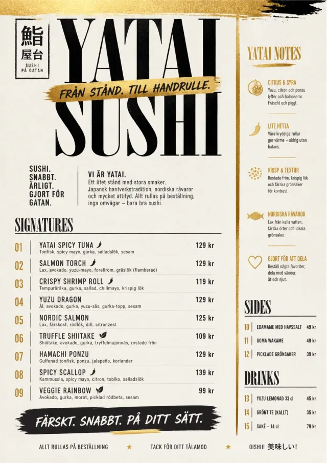 Street Stall Flyer sushi-menu menu template preview