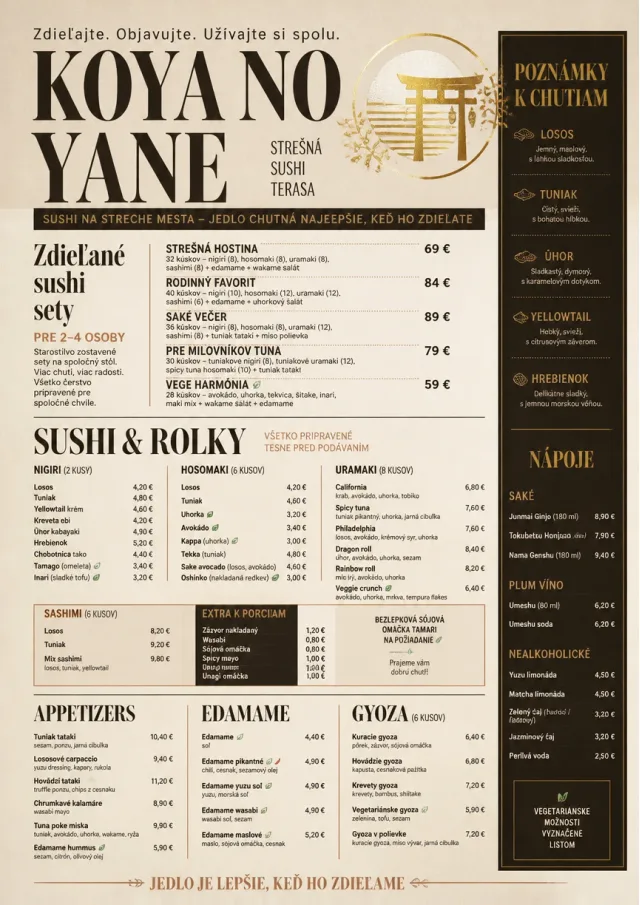 Family Style Feast sushi-menu menu template preview