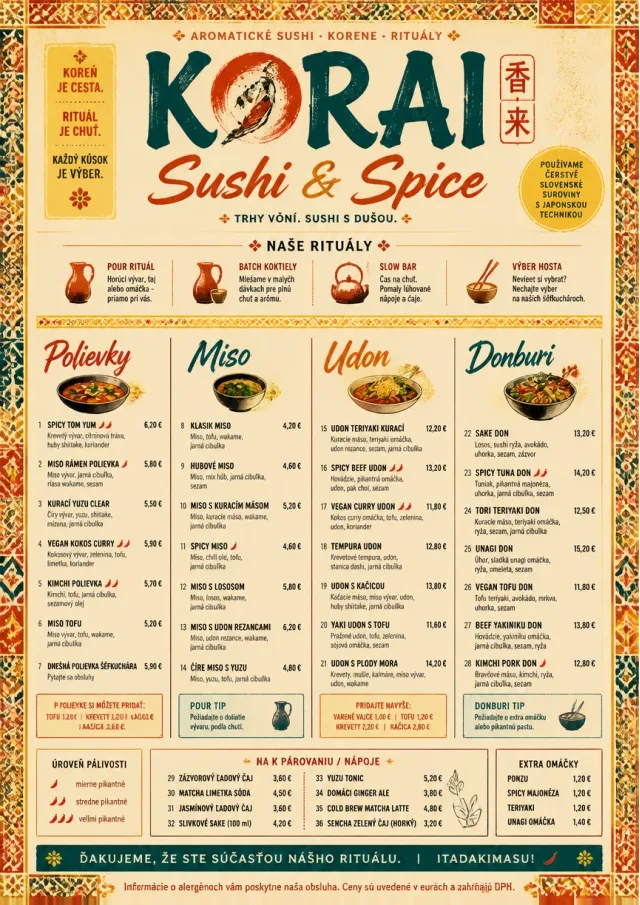 Spice Market Bold sushi-menu menu template preview