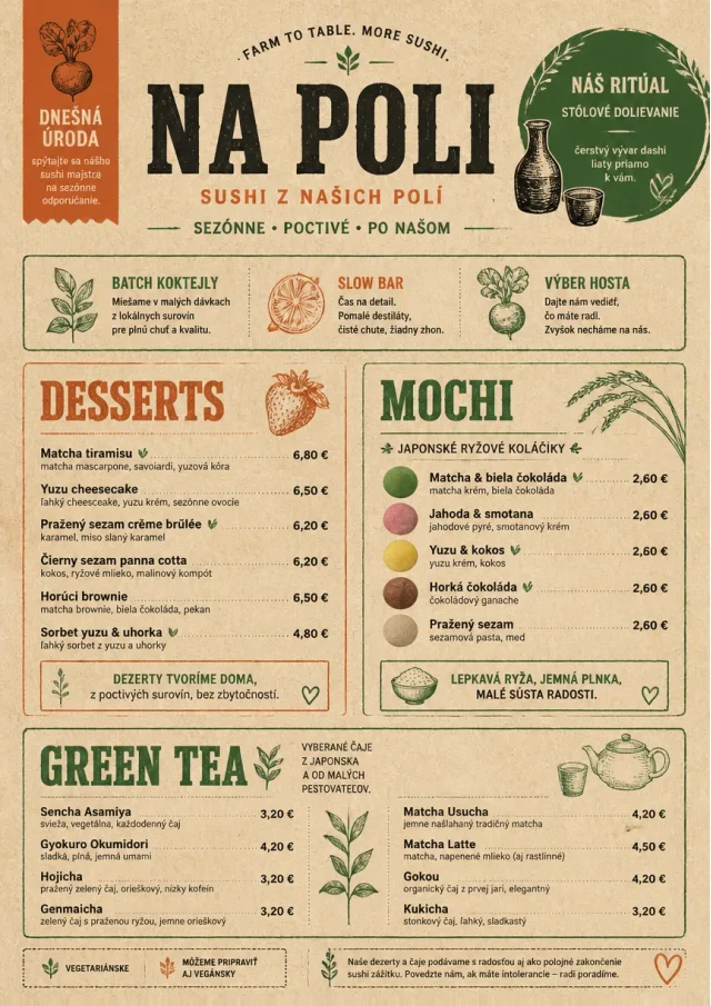 Farm Table Rustic sushi-menu menu template preview