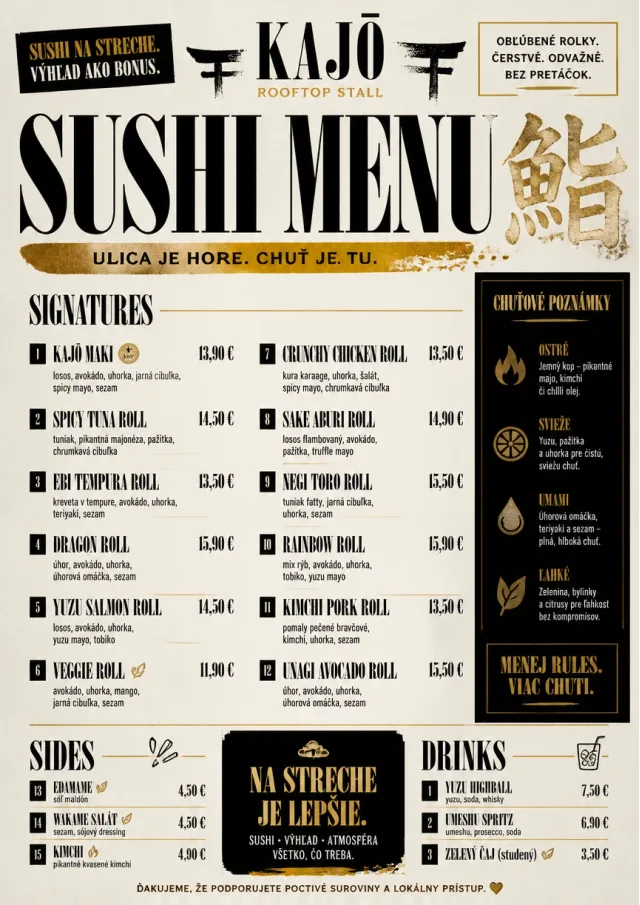 Street Stall Flyer sushi-menu menu template preview