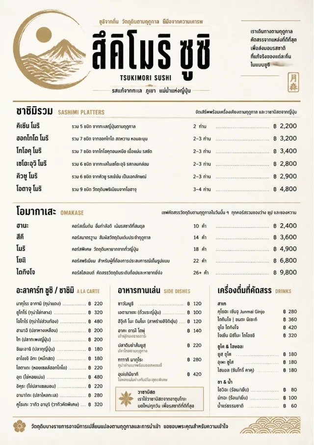 Fine Regional sushi-menu menu template preview
