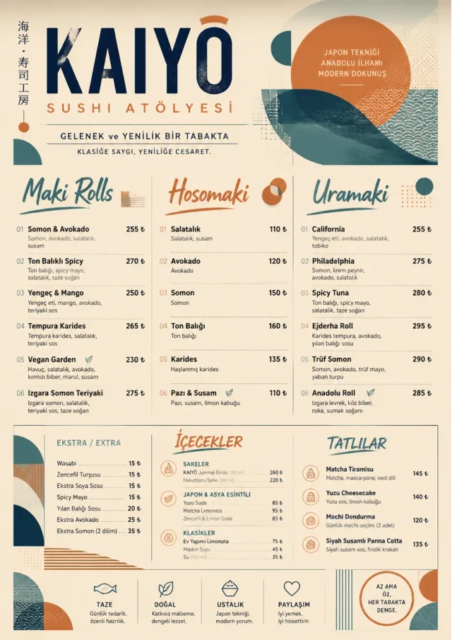 Modern Fusion sushi-menu menu template preview