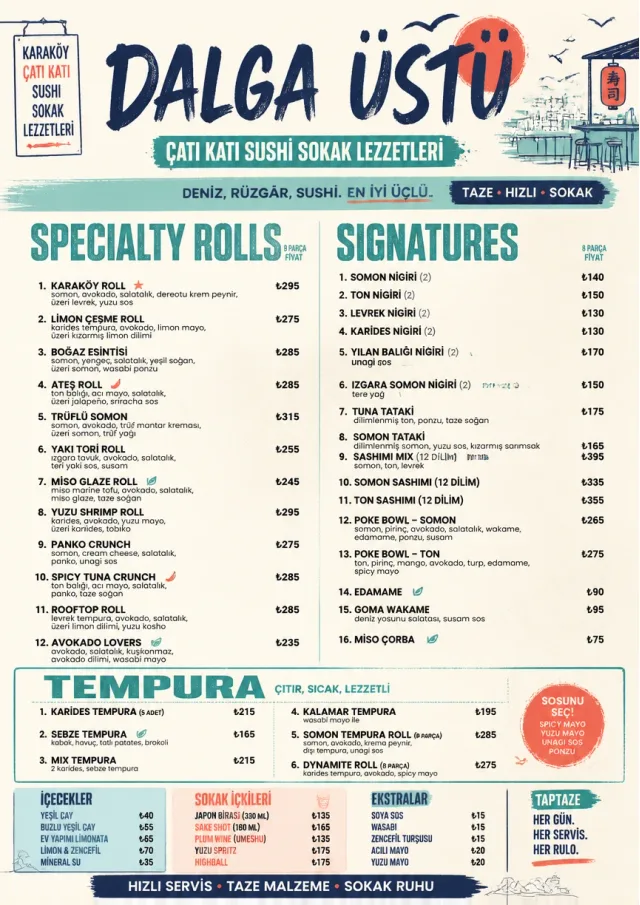 Street Stall Energy sushi-menu menu template preview