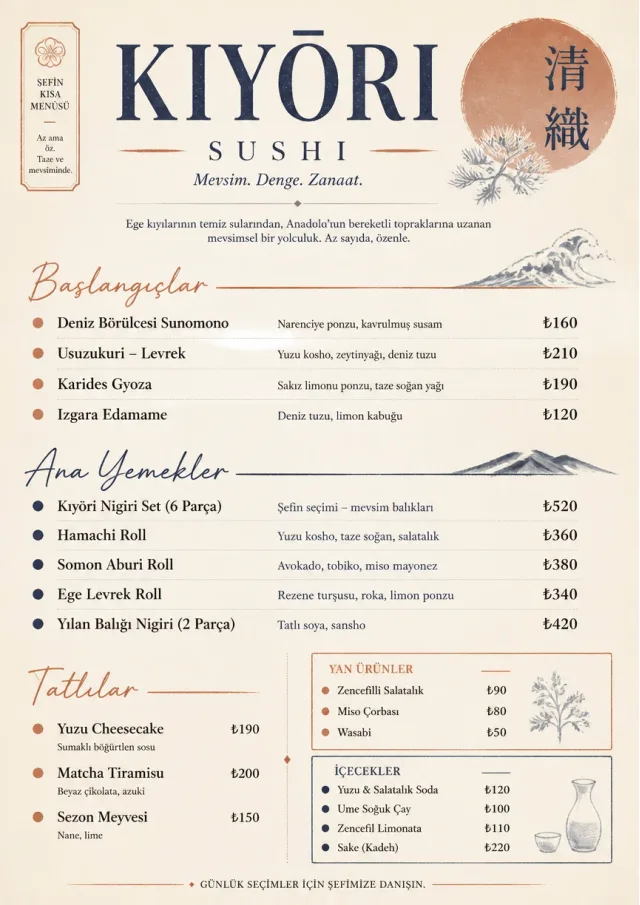 Chef Carte Brève sushi-menu menu template preview