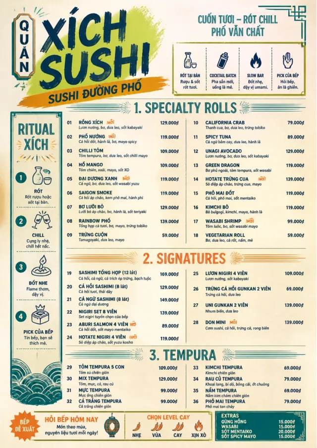 Street Stall Energy sushi-menu menu template preview