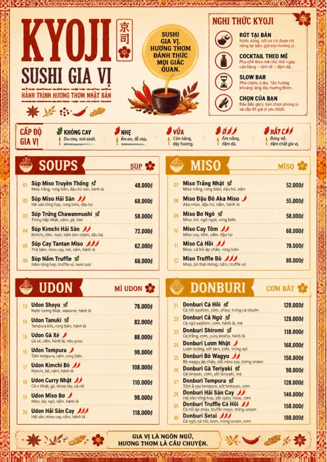 Spice Market Bold sushi-menu menu template preview
