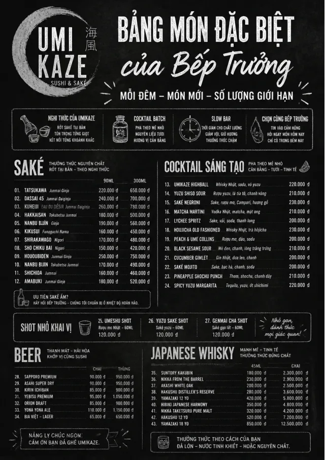 Chef Specials Board sushi-menu menu template preview