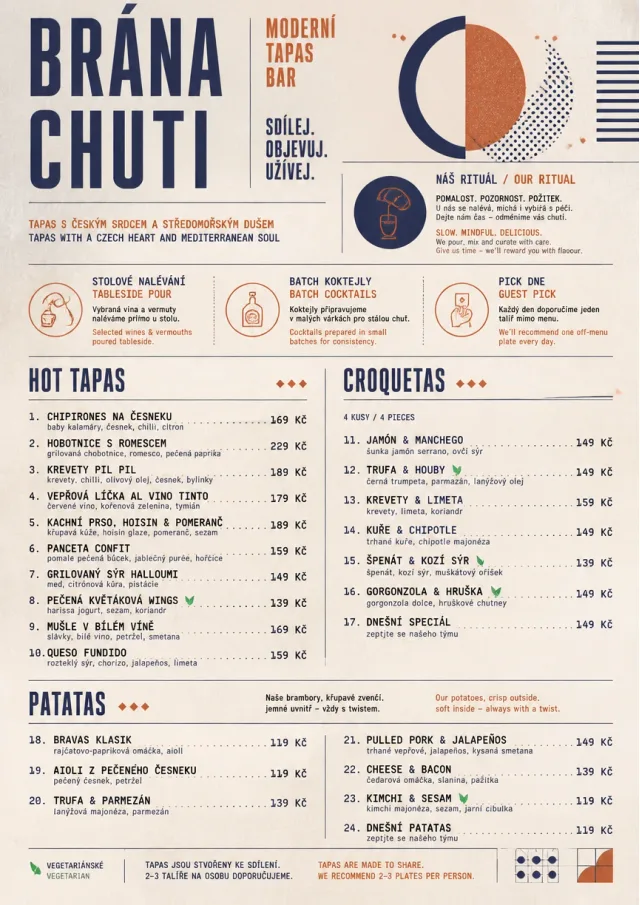 Modern Fusion tapas-menu menu template preview