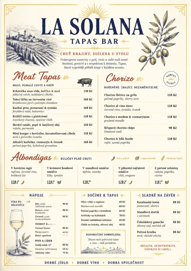 Fine Regional tapas-menu menu template preview