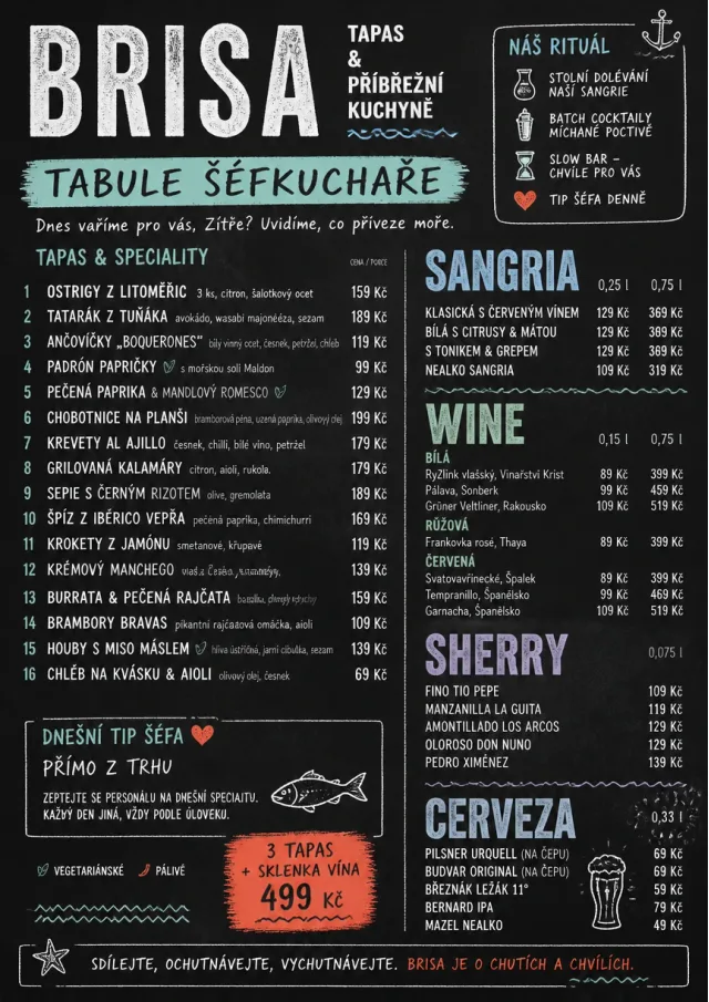 Chef Specials Board tapas-menu menu template preview