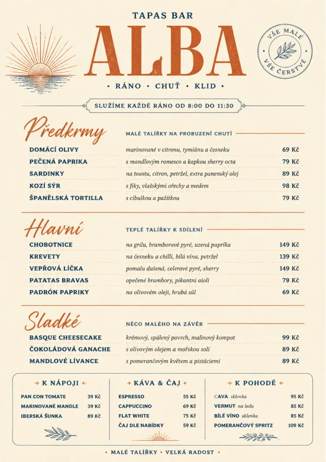 Chef Carte Brève tapas-menu menu template preview