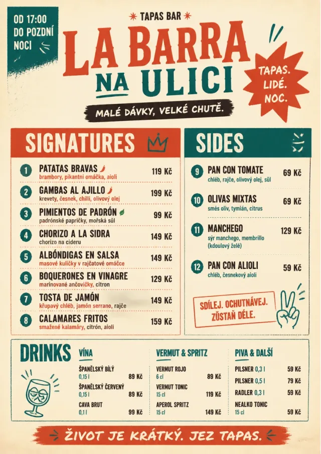 Street Stall Flyer tapas-menu menu template preview