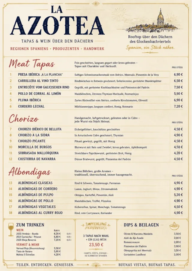 Fine Regional tapas-menu menu template preview