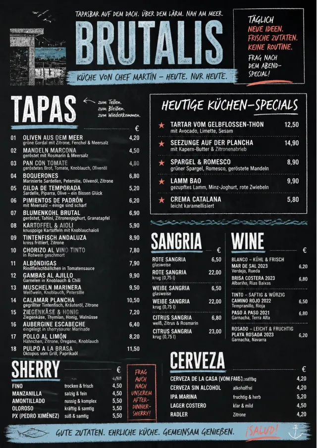 Chef Specials Board tapas-menu menu template preview
