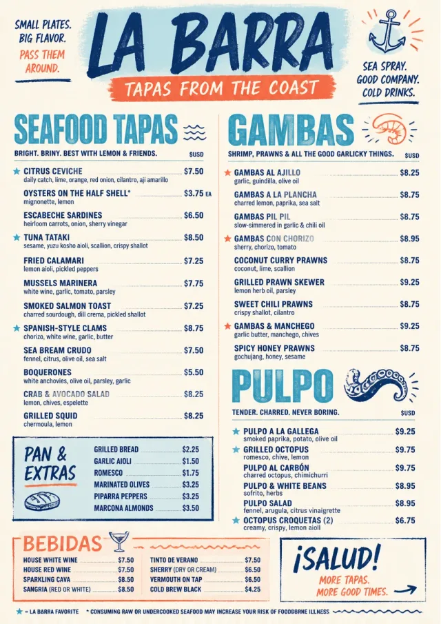 Street Stall Energy tapas-menu menu template preview