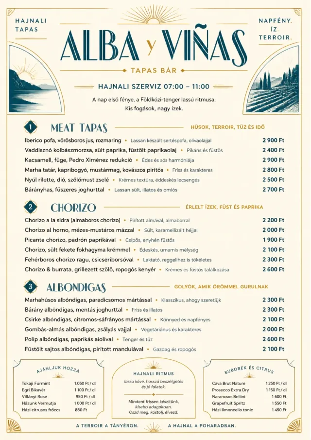 Fine Regional tapas-menu menu template preview