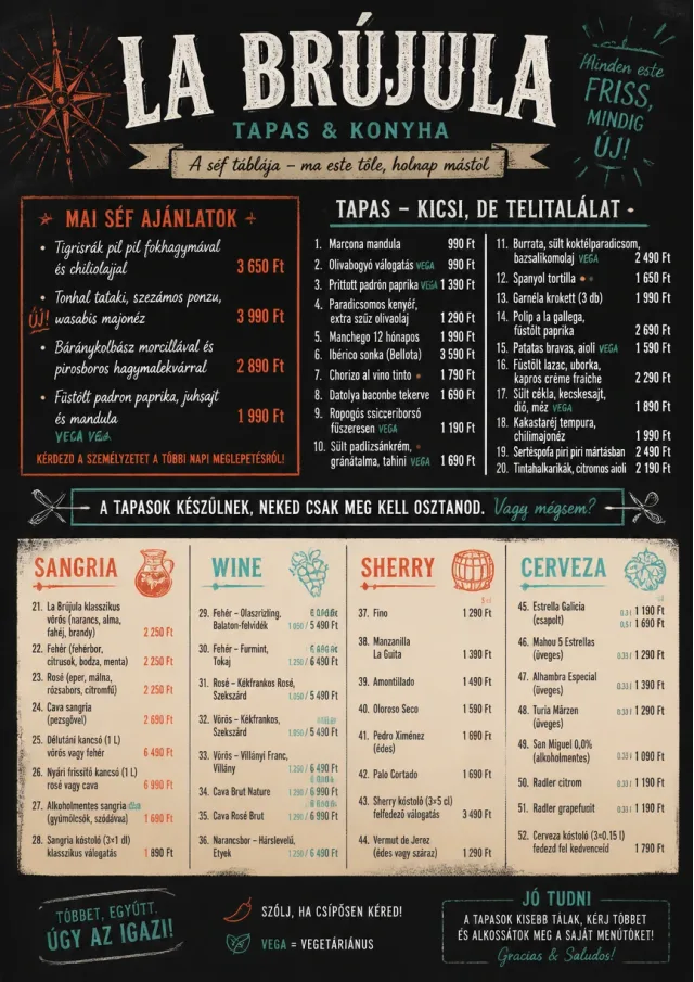 Chef Specials Board tapas-menu menu template preview