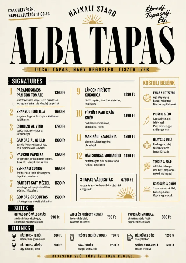 Street Stall Flyer tapas-menu menu template preview