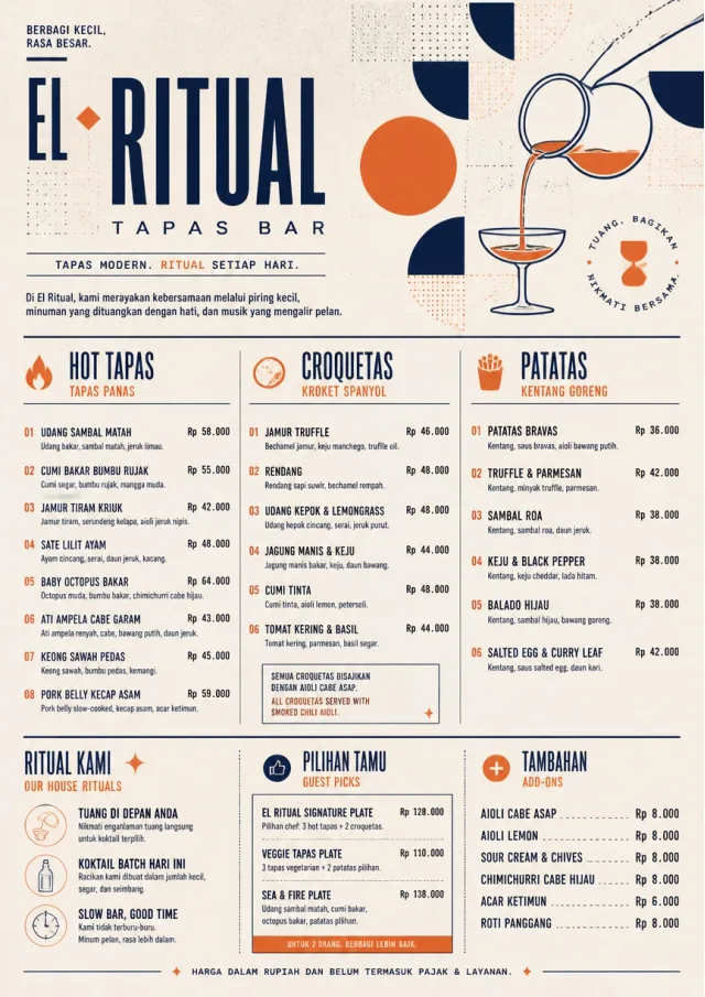 tapas modern fusion tapas-menu menu template preview