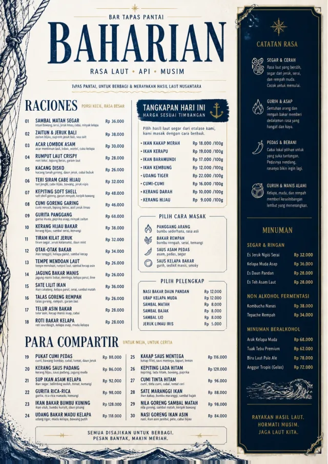 tapas coastal regional tapas-menu menu template preview