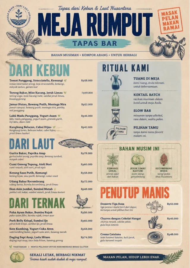 Farm Table Rustic tapas-menu menu template preview