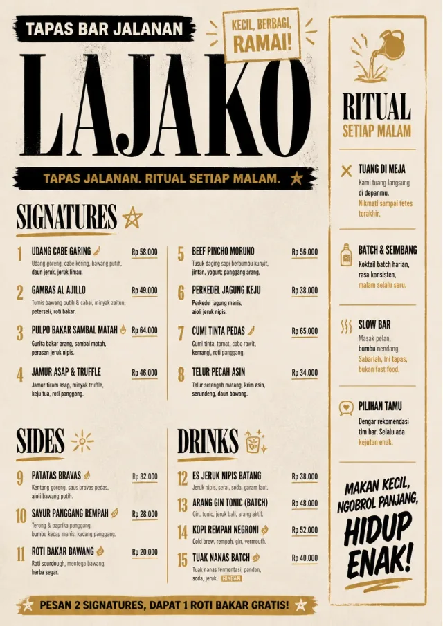 Street Stall Flyer tapas-menu menu template preview