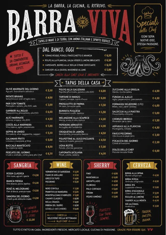 Chef Specials Board tapas-menu menu template preview