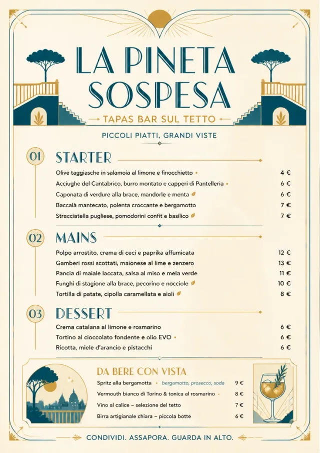 Chef Carte Brève tapas-menu menu template preview