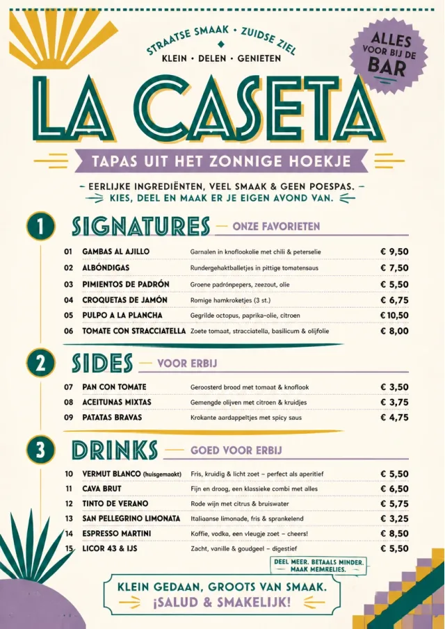Street Stall Flyer tapas-menu menu template preview