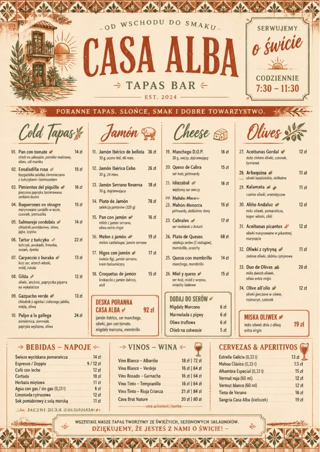 tapas heritage tradition tapas-menu menu template preview