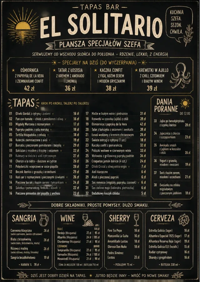 Chef Specials Board tapas-menu menu template preview