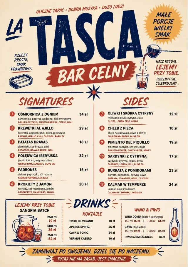 Street Stall Flyer tapas-menu menu template preview