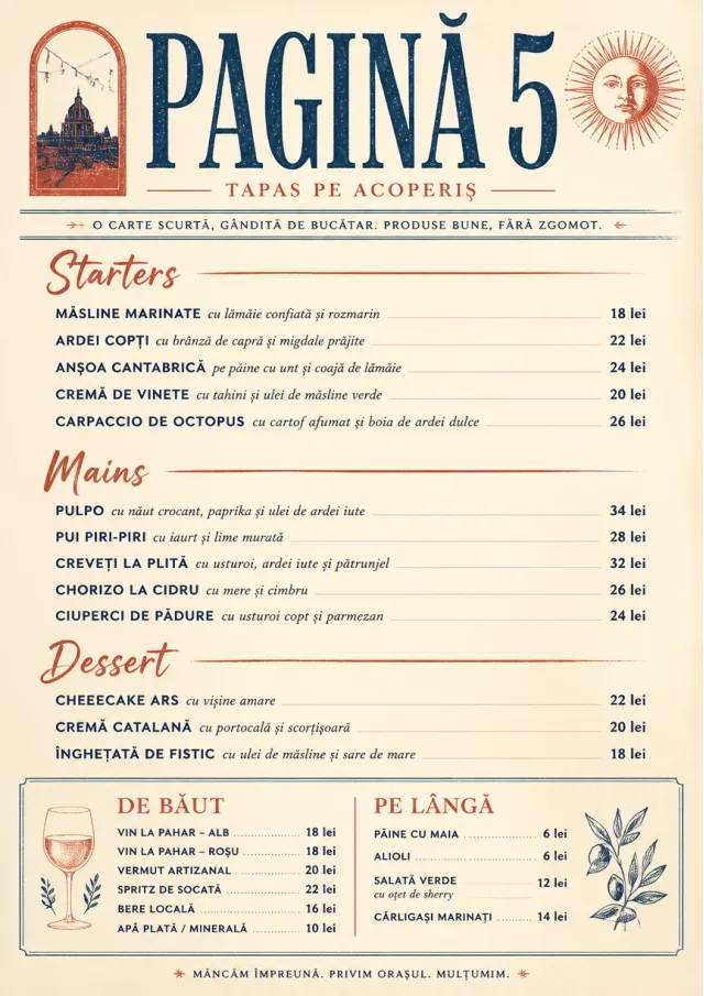 Chef Carte Brève tapas-menu menu template preview
