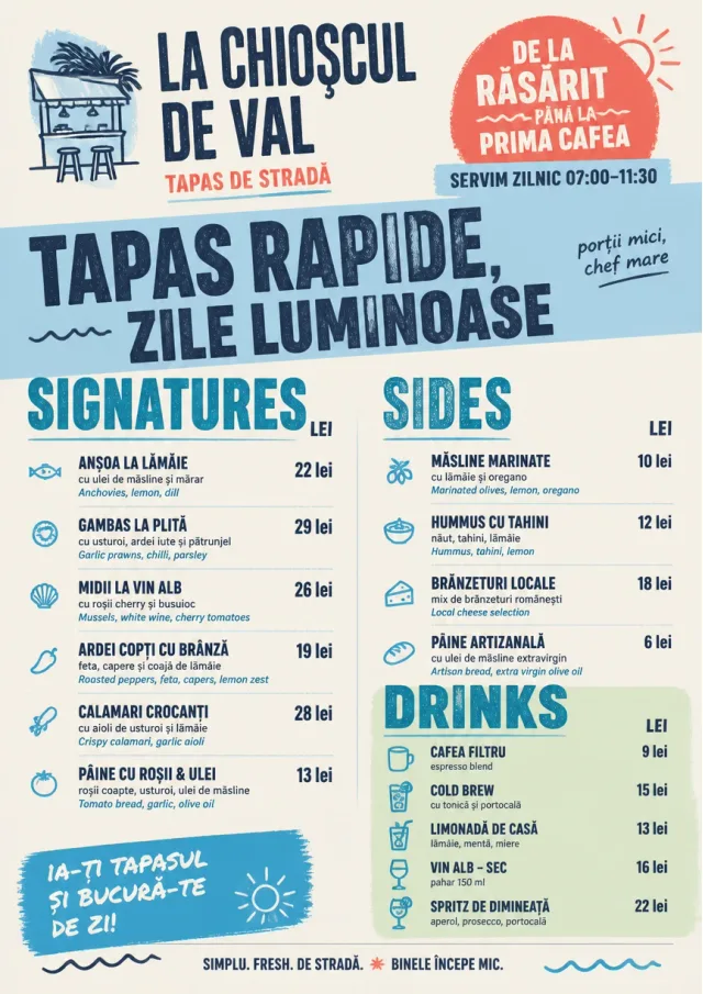 Street Stall Flyer tapas-menu menu template preview